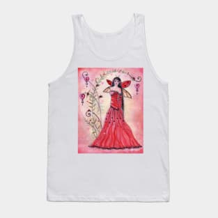 Lady love bug valentine art by Renee Lavoie Tank Top